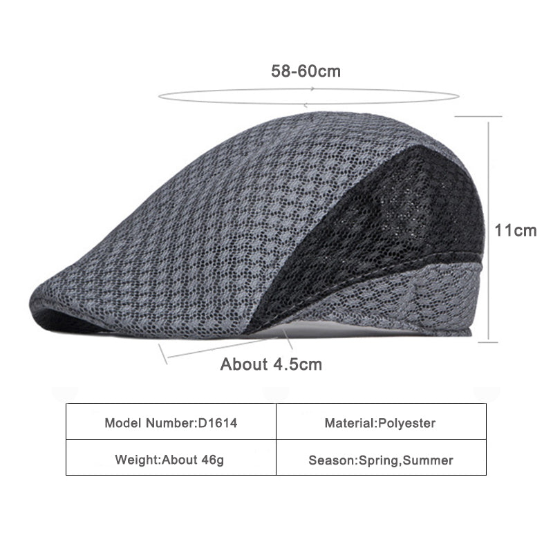 Fashionable And Simple Men&#39;s Hollow Mesh Polyester Cap