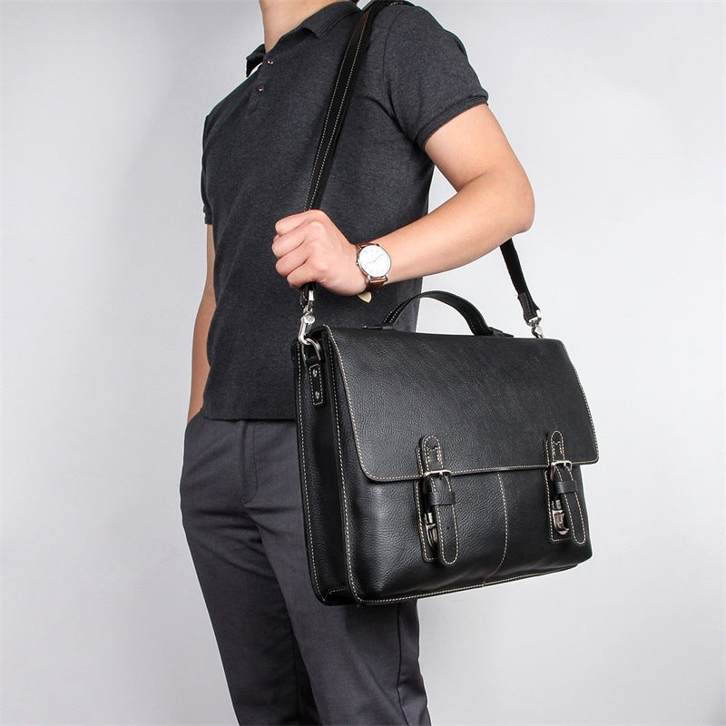 Men&#39;s Retro Casual Leather Business Briefcase