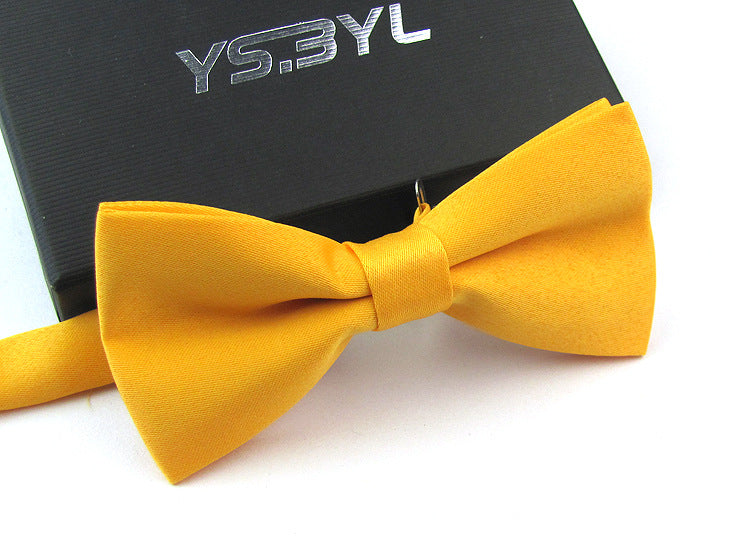 Matte Men&#39;s Solid Color Wedding Bow Tie Gentleman Polyester