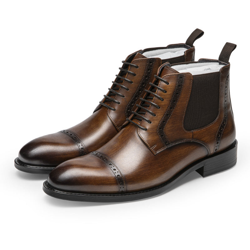 Martin Boots Men&#39;s Models Autumn And Winter In Simple Retro Leather
