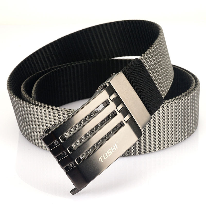 Men&#39;s Simple Rotary Automatic Buckle Belt