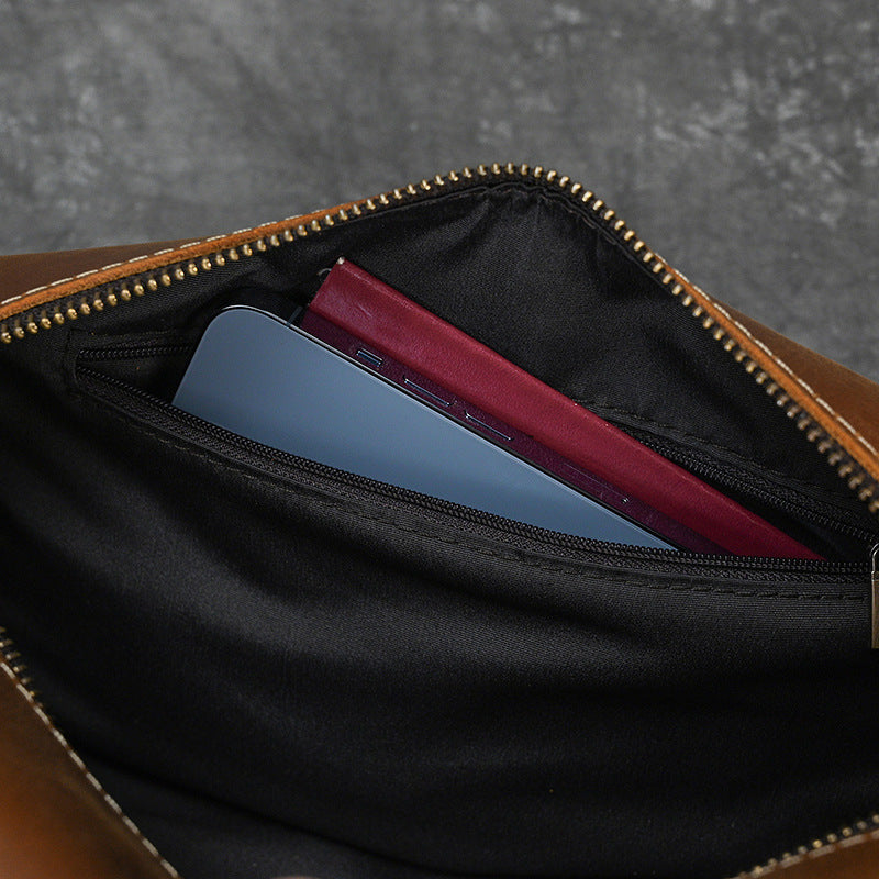 New Multifunctional Men&#39;s Leather Clutch Bag