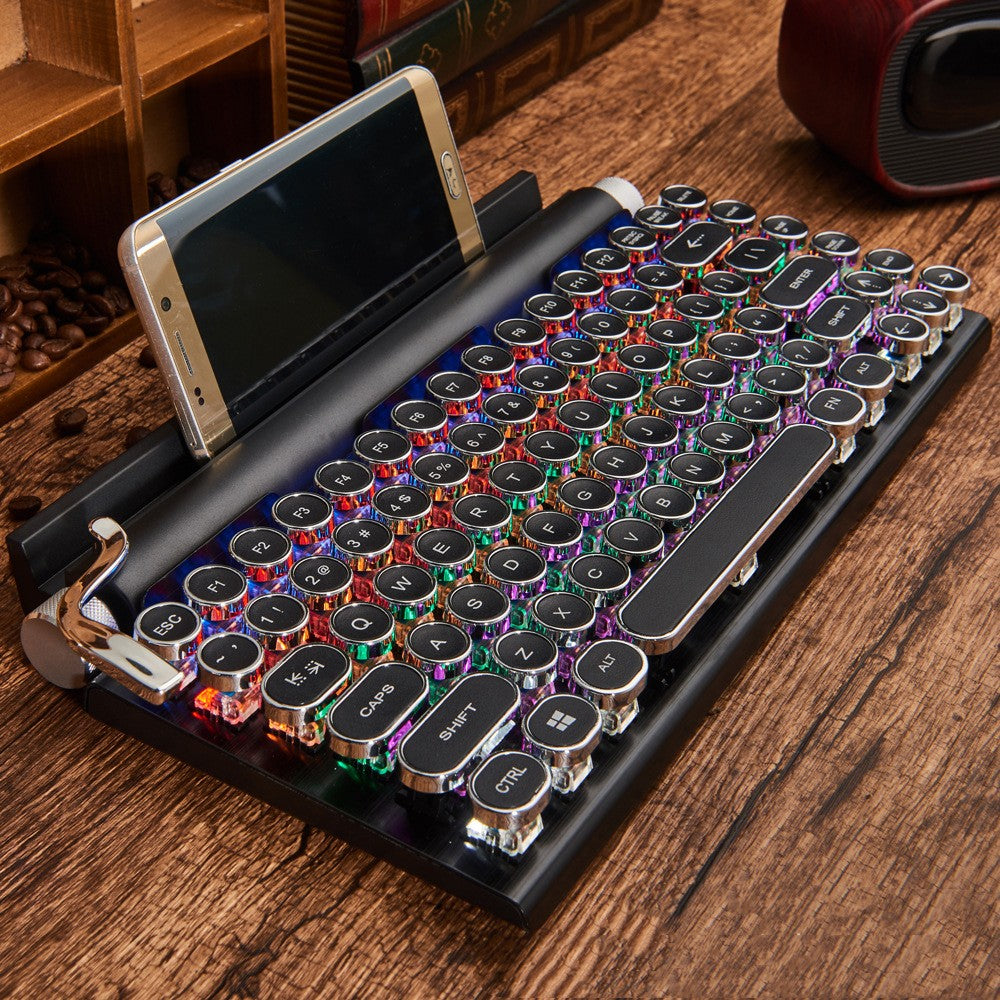 Vintage Bluetooth Mechanical Keyboard Punk Dot