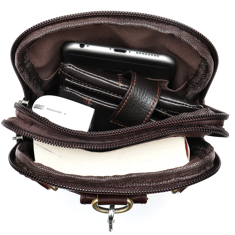 Vintage cowhide messenger bag