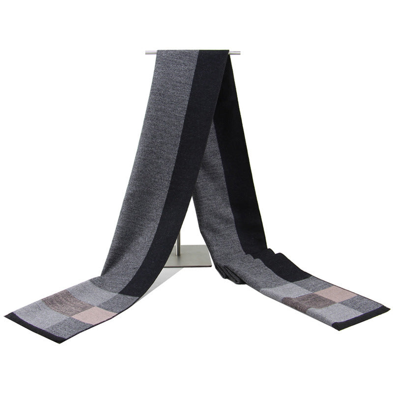 Men&#39;s Fashion Casual Knitted Jacquard Warm Scarf