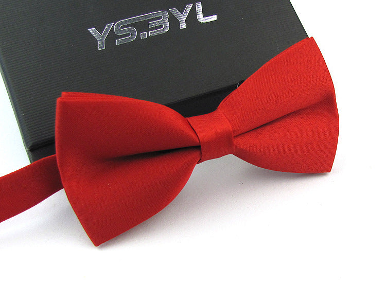 Matte Men&#39;s Solid Color Wedding Bow Tie Gentleman Polyester