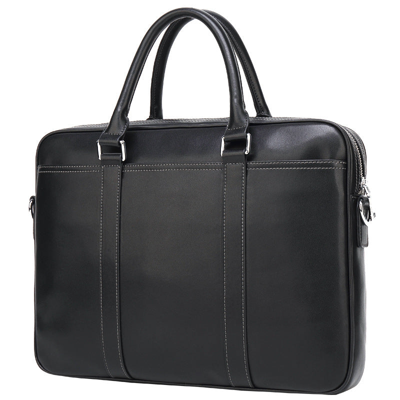 Men&#39;s leather portable briefcase file package