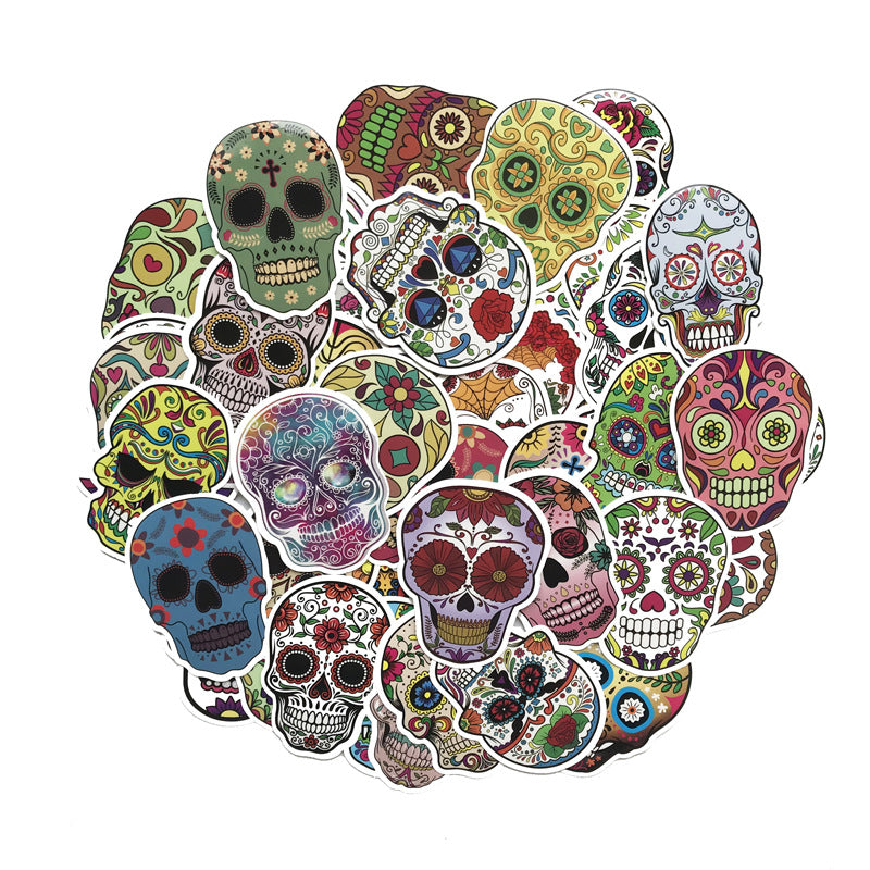 Skull Head Vinyl Waterproof Car Sticker