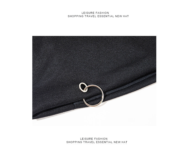 Autumn Men&#39;s And Women&#39;s High Elasticity Iron Hoop Tam-o&#39;-shanter Closed Toe Cover Women&#39;s Korean Style Pile Style Hat For Pregnant Women