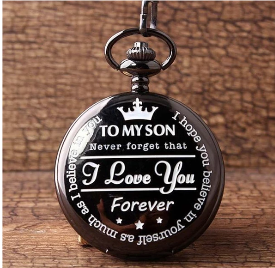 &quot;I LOVE YOU FOREVER&quot; Pocket Chain Watch