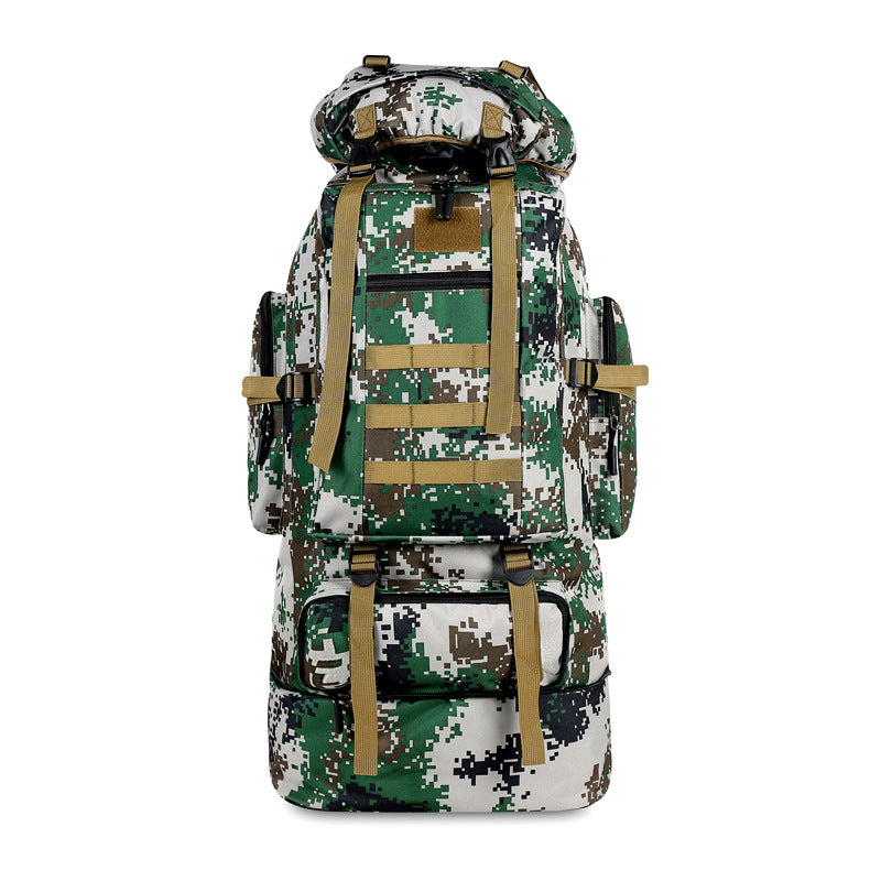 High-capacity military camouflage tactical pack