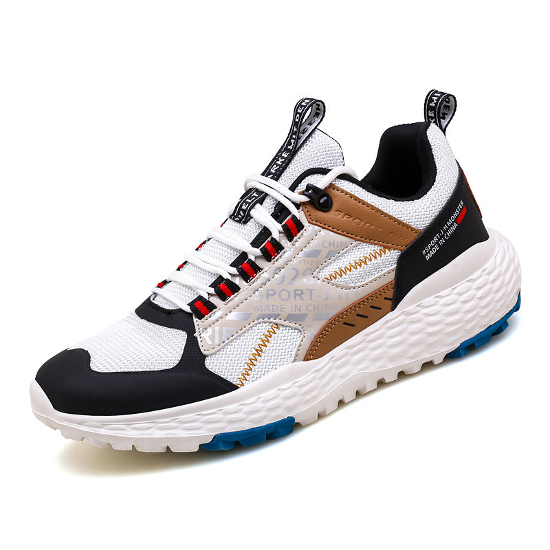 Round Toe Low-cut Flying Knit Men&#39;s Shoes