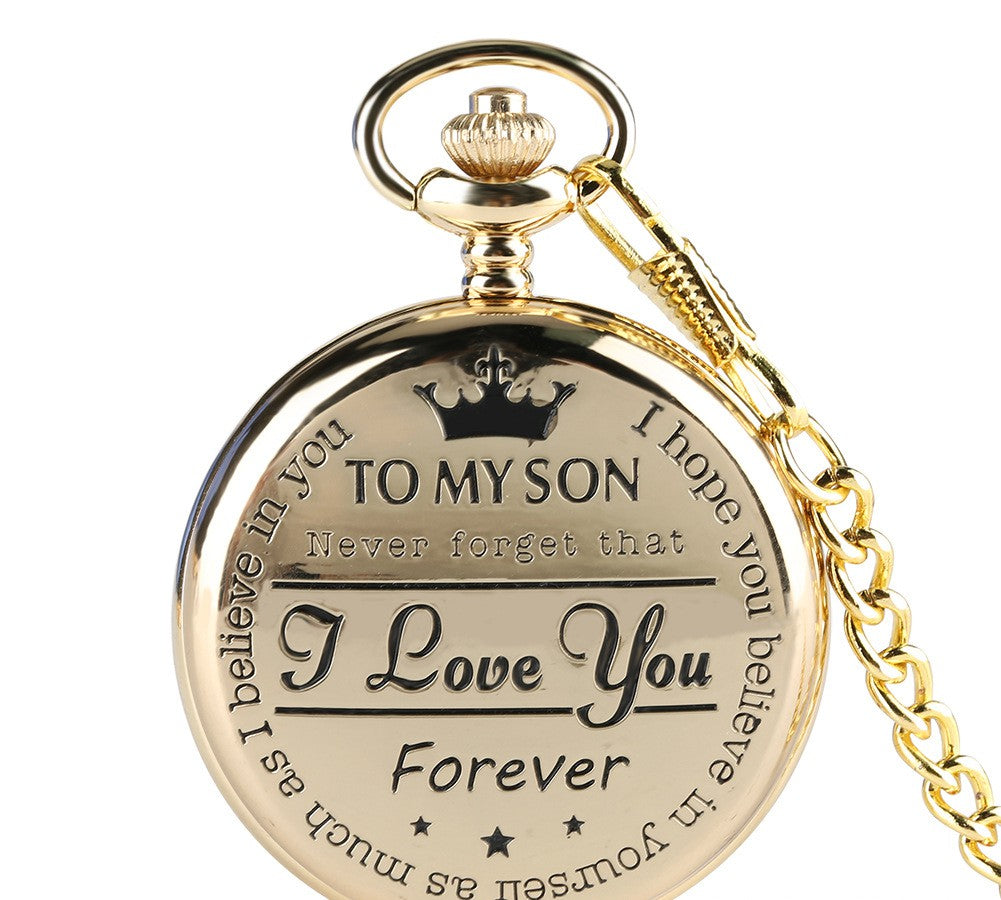 &quot;I LOVE YOU FOREVER&quot; Pocket Chain Watch