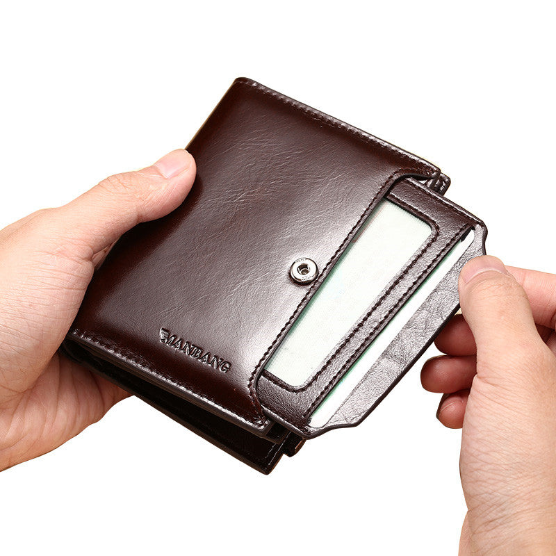 Men&#39;s leather wallet wallet card holder