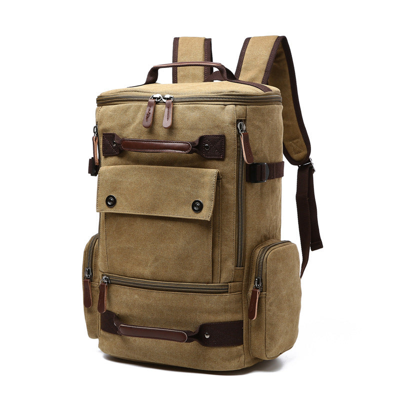 Men&#39;s Backpack Vintage Canvas Backpack  Men&#39;s Travel Bags Large Capacity Backpack Laptop Backpack