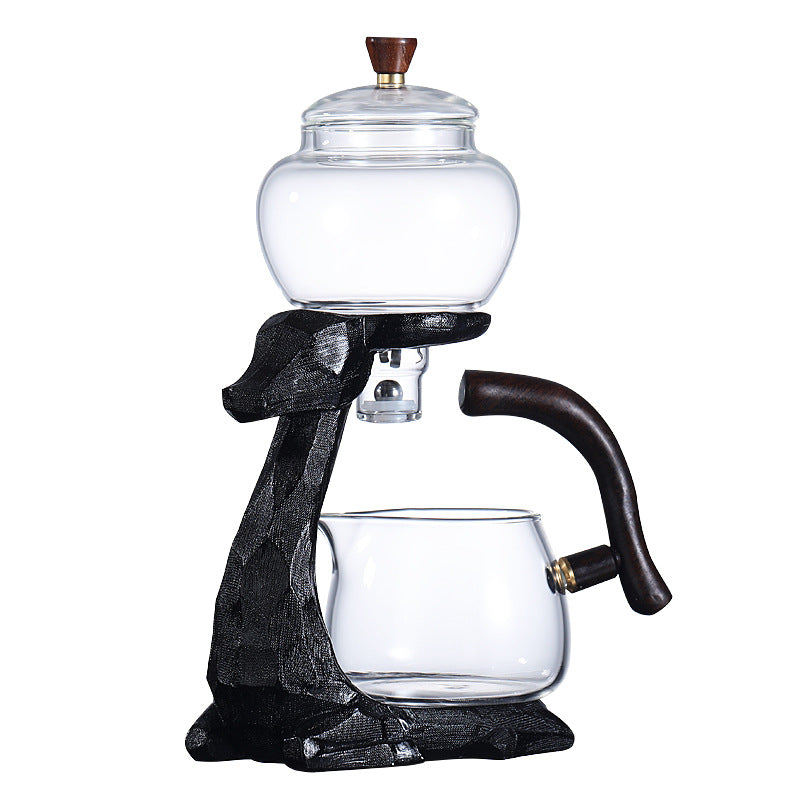 Automatic glass kung fu tea set