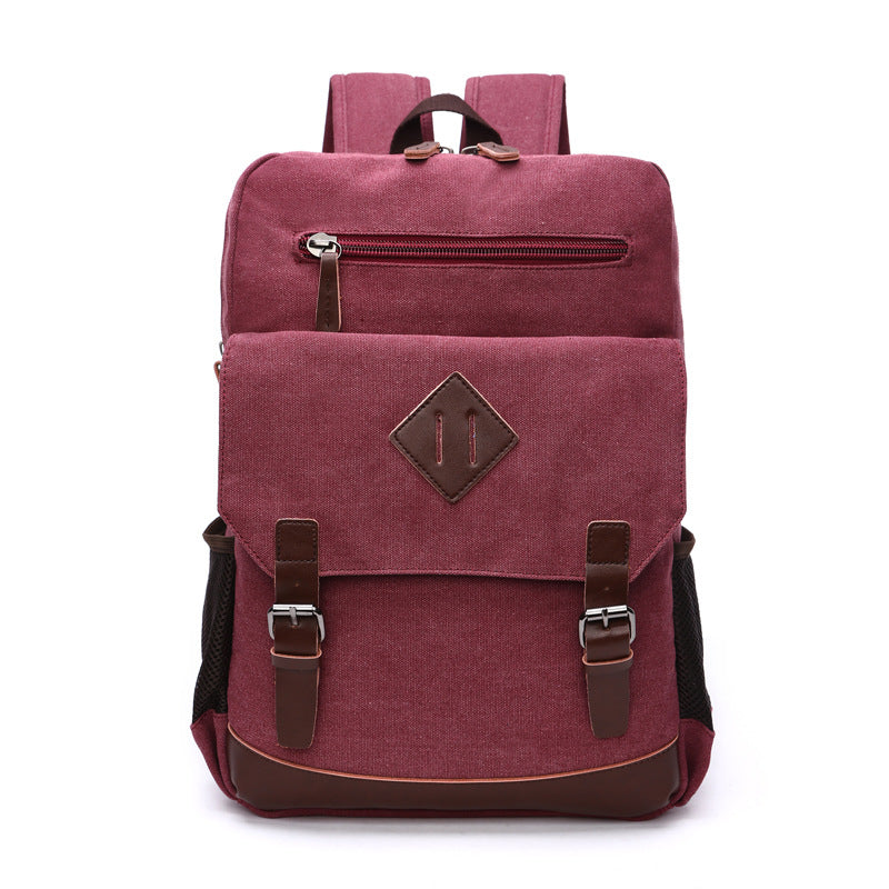 Men&#39;s Laptop Backpack Wash Canvas Solid Color