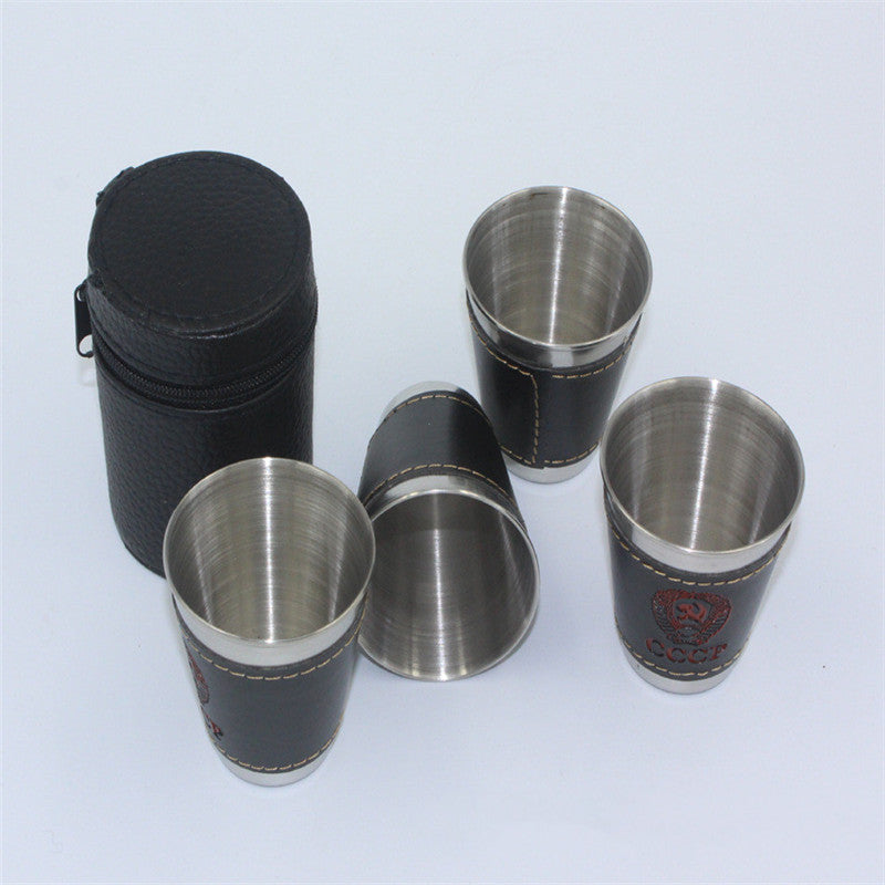 Leather small wine glass