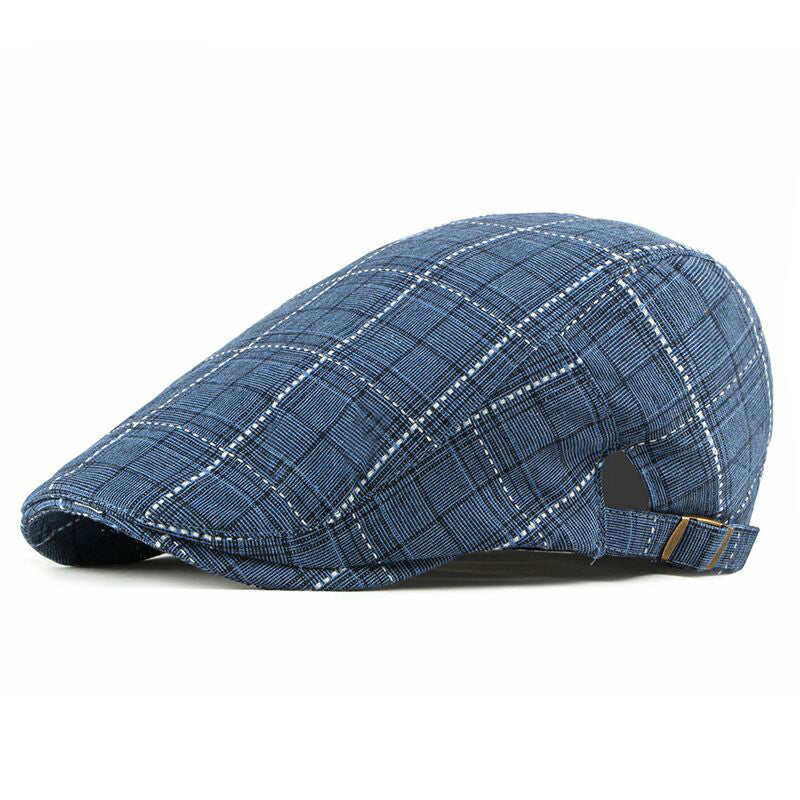 British Retro Duck Tongue Hat Men&#39;s Plaid