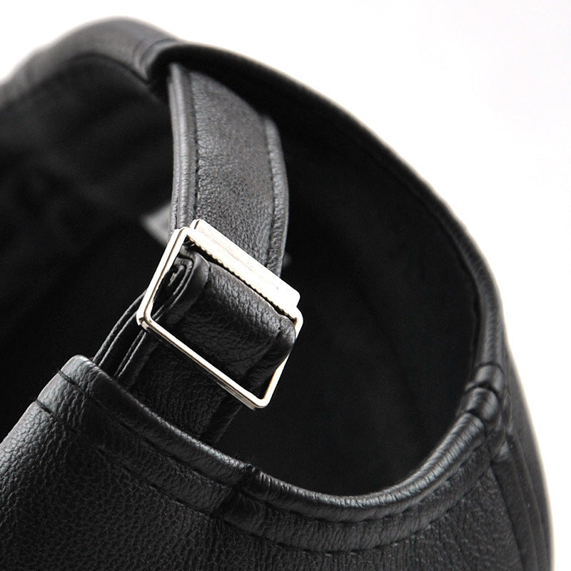 Fashionable autumn and winter leather baseball cap