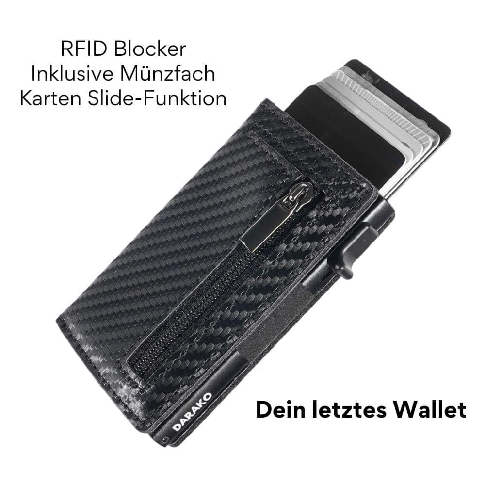 Top Layer Crazy Horse Skin Men&#39;s Wallet Automatic Pop Card Aluminum Box