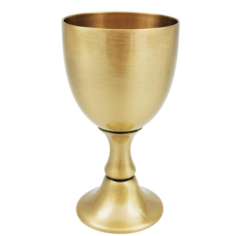 European Style Three-dimensional Carved Handmade Copperware Crafts Wine Set Copper Wine Glass Mini Goblet White Wine Glass