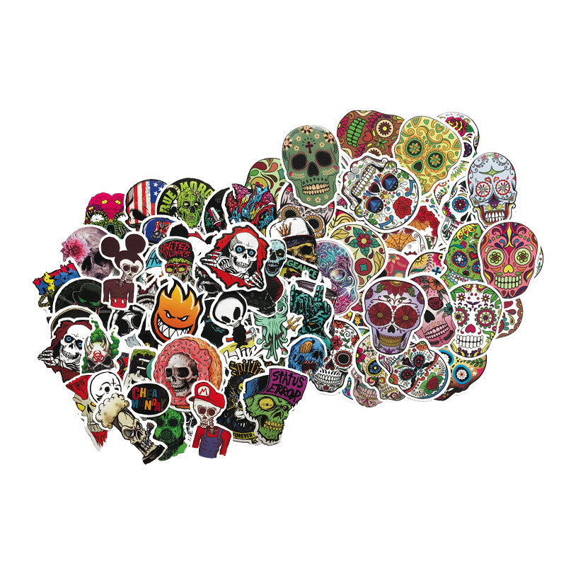 Skull Head Vinyl Waterproof Car Sticker