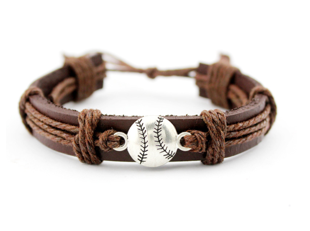 Tennis hand-woven leather bracelet