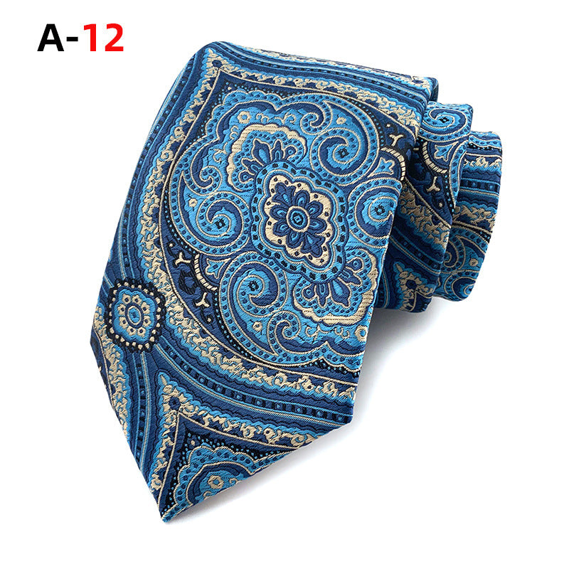 European And American Paisley Polyester Jacquard Men&#39;s Tie