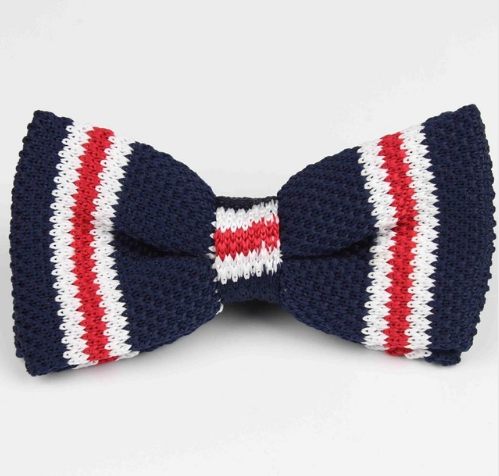 New Style Men Women Knit Bowtie Adjustable Butterfly Double Deck Neckwear Bowties Designer Knitting Dress Knitted Bow Tie