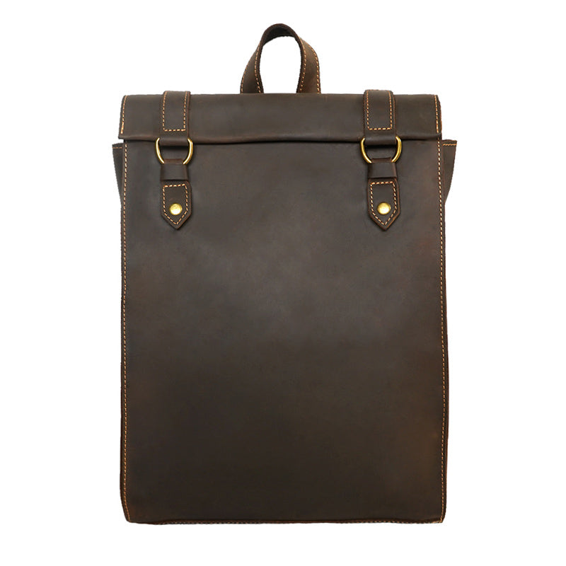 Men&#39;s Vintage Handmade Genuine Leather Backpack