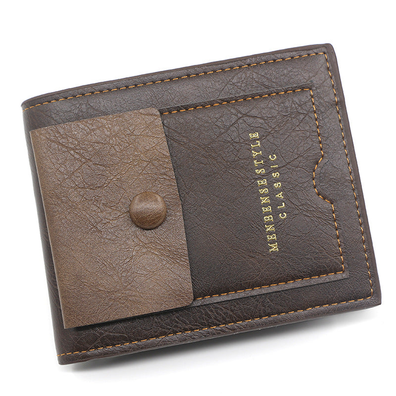 Men&#39;s Short Retro Large Capacity Fashion Casual Multi-card Wallet