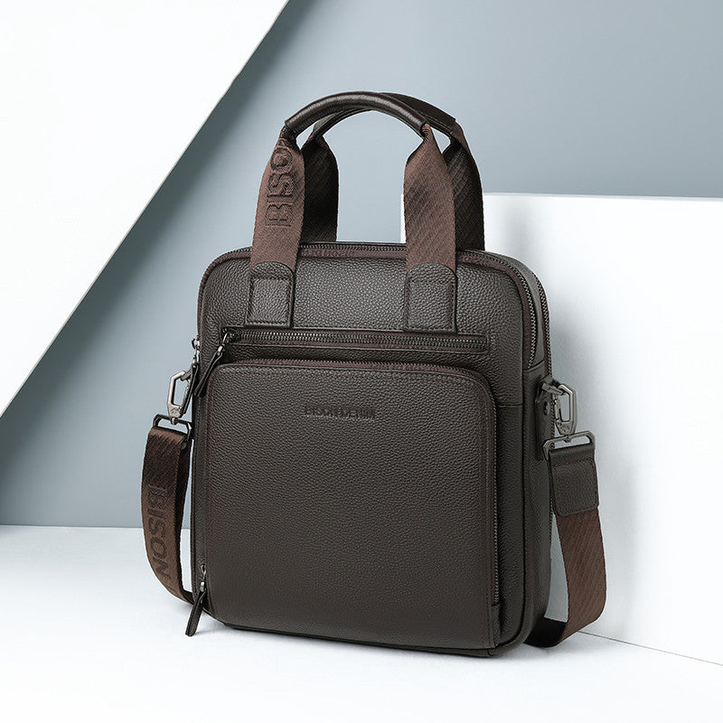 First layer cowhide shoulder messenger bag