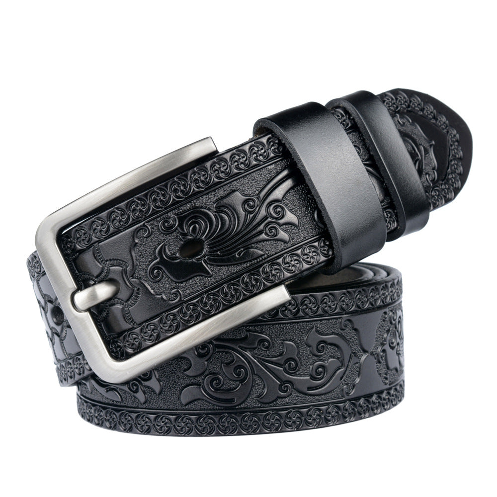 Carved craft men&#39;s belt
