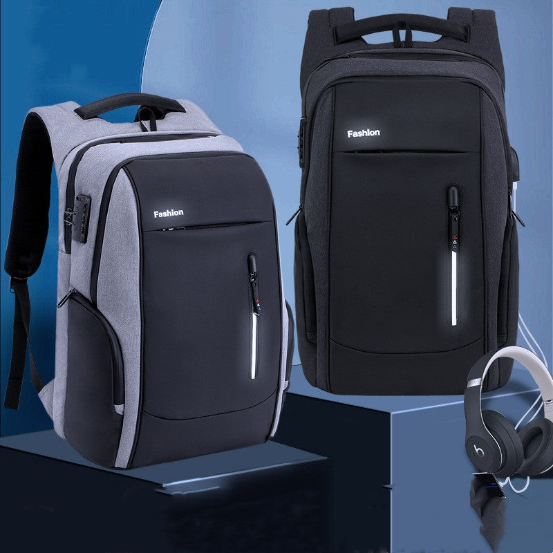 Multifunctional Computer Bag With USB Charging Fashion Backpack