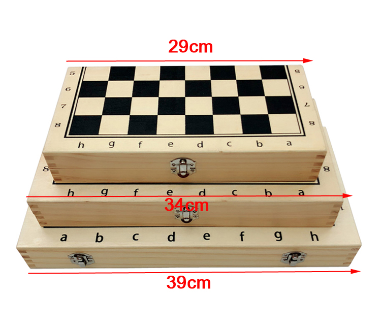 Magnetic chess solid wood set folding chessboard