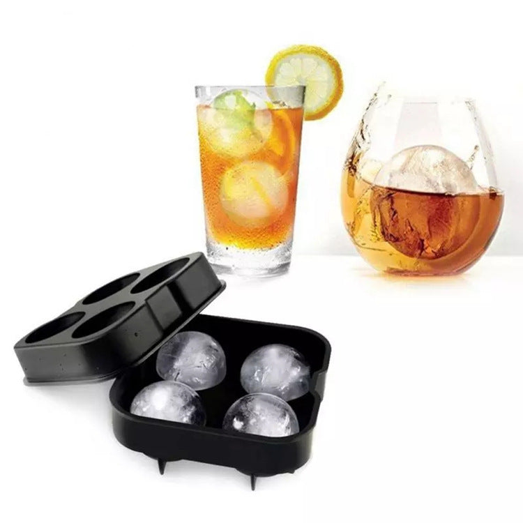 4-hole Ice Hockey Combination Whiskey Silicone Ice Tray