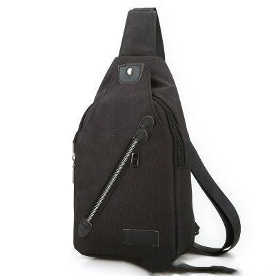 Canvas diagonal shoulder bag backpack