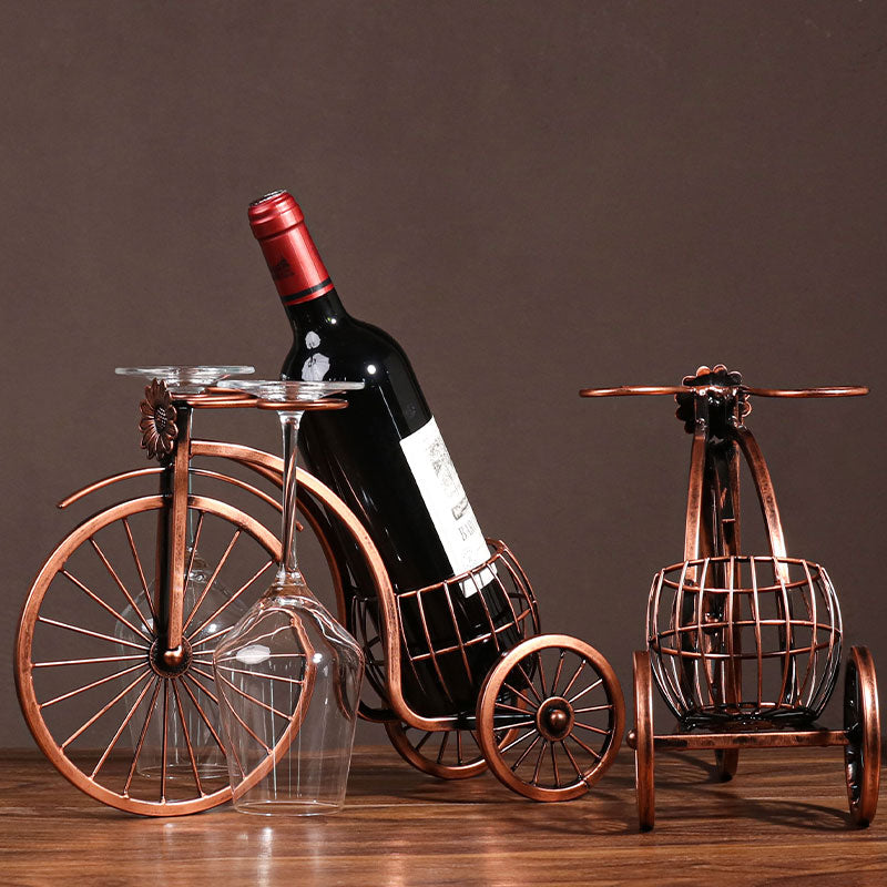 European Retro Tricycle Wine Rack Ornaments