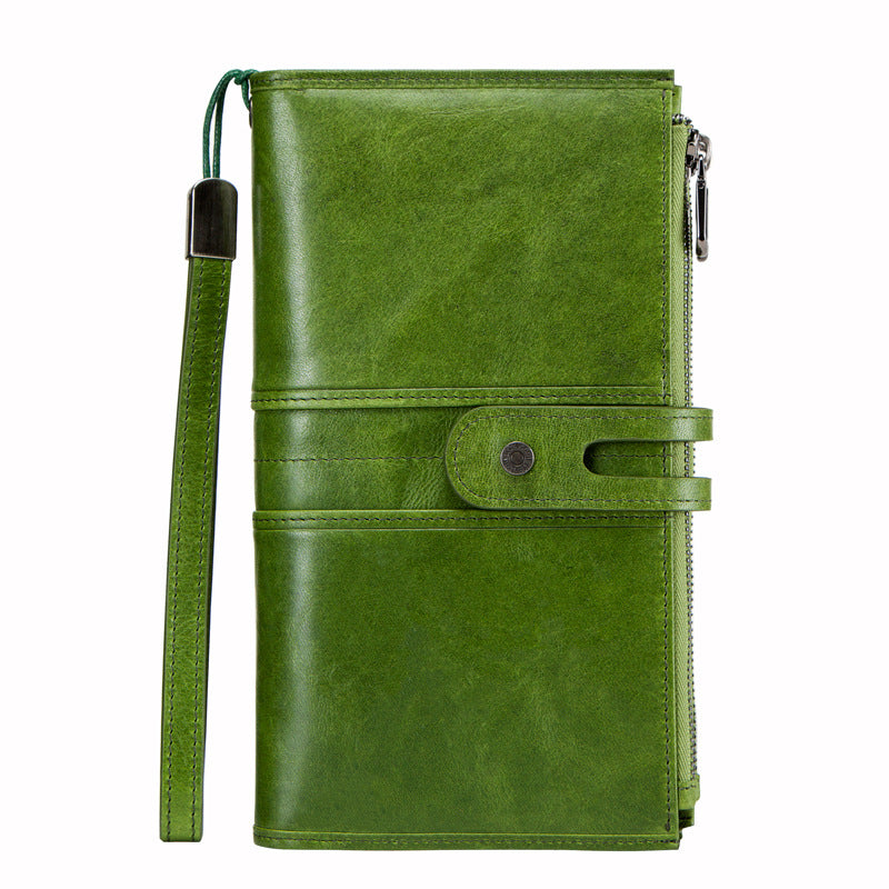 First Layer Cowhide Imported Leather Retro mMn&#39;s Clutch