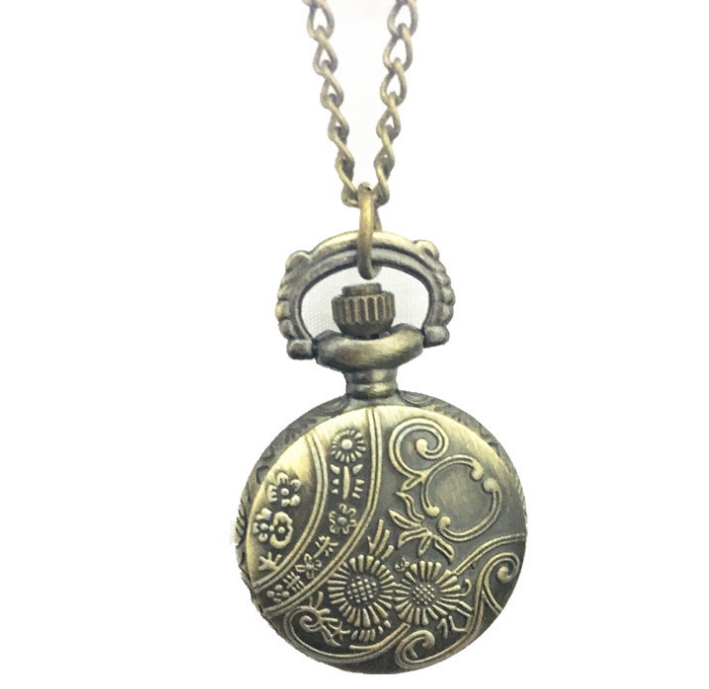 Colorful drip owl vintage pocket watch