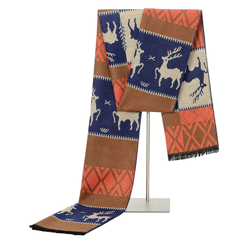 Men&#39;s Fashion Simple Brushed Warm Scarf