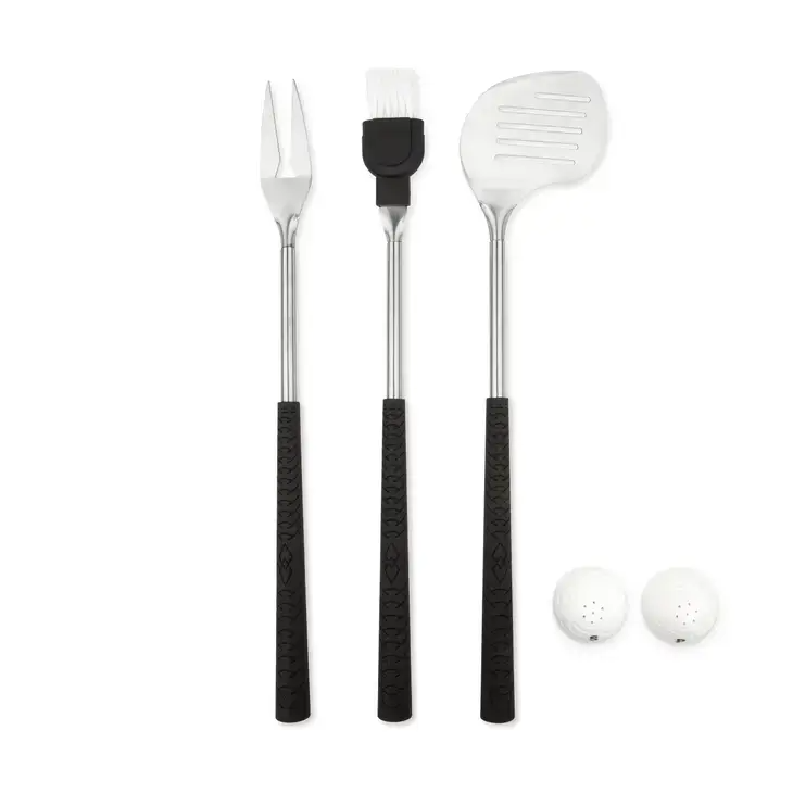 Stainless Steel Golf Club Bbq Tools Grill Set - Black