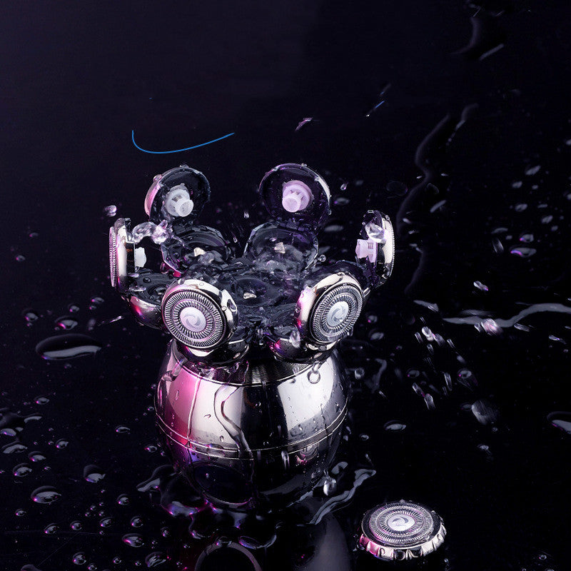 Men&#39;s Electric Shaver Floating Head  USB Charging Dock LCD Waterproof Portable Nose Hair Trimmer Bald Razor Machine Shaving