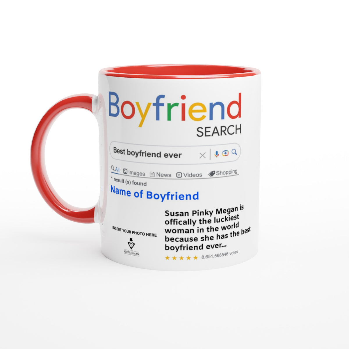 Personalized Google Best Boyfriend Search Mug