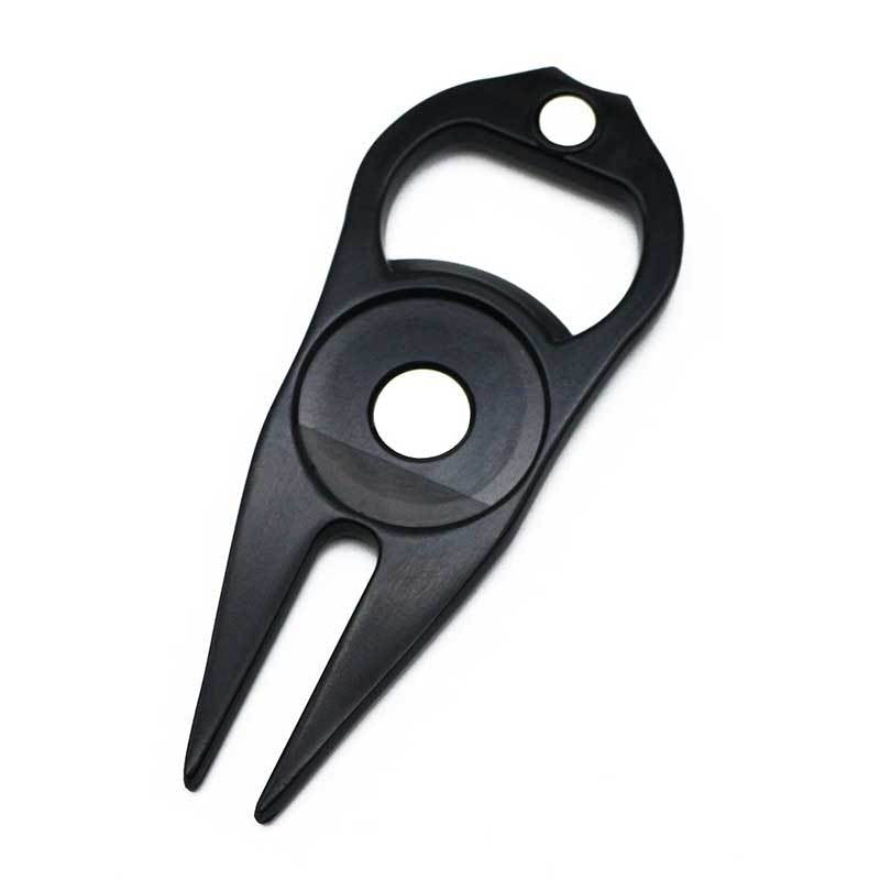 Golf Putting Green Fork Metal Ball Yoke Bottle Opener Ball Marking Turf Tool Gift Black Green