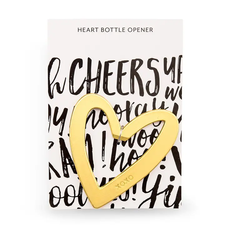 Gold Heart with Xo Bottle Opener Favor