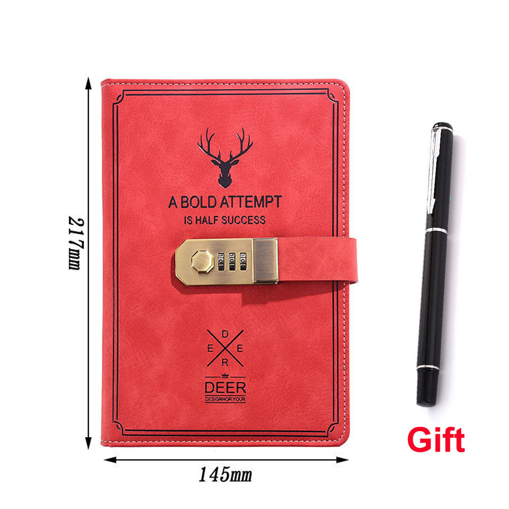 Password Book Diary Girl Secret Simple Student With Lock Notebook Literary Exquisite Girl