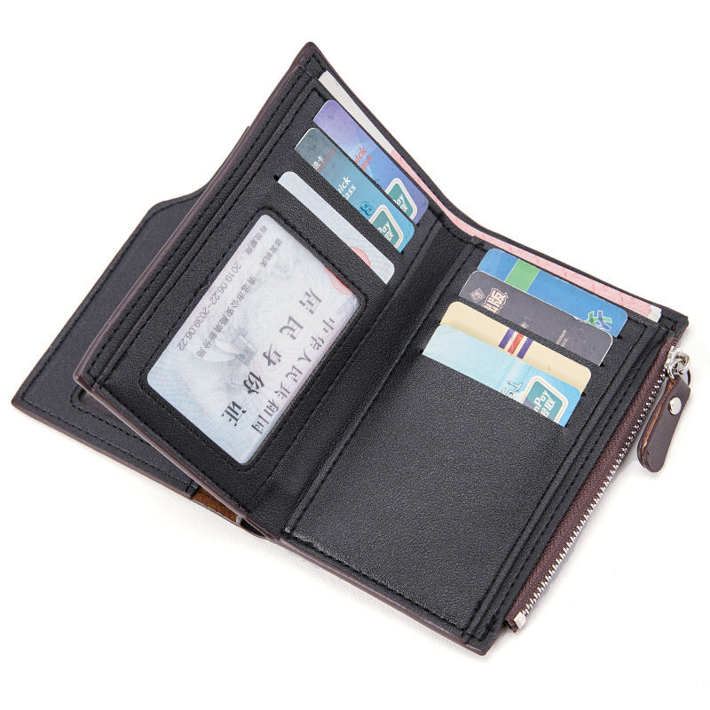 Men&#39;s Short Wallet Multifunctional Zipper Bag