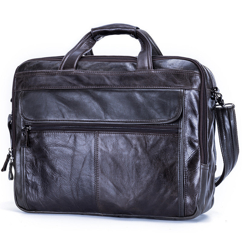 Business Men&#39;s 15.6 Inch Leather Computer Bag